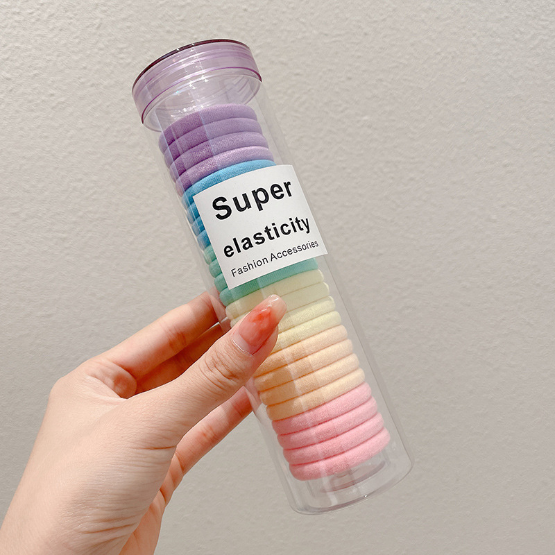 Banda de goma para mujer después de atar la cabeza, cabeza alta, cola de caballo, cuerda de pelo, temperamento, cuerda de cabeza, alta elasticidad, goma elástica duradera, simple nuevo anillo para el cabello