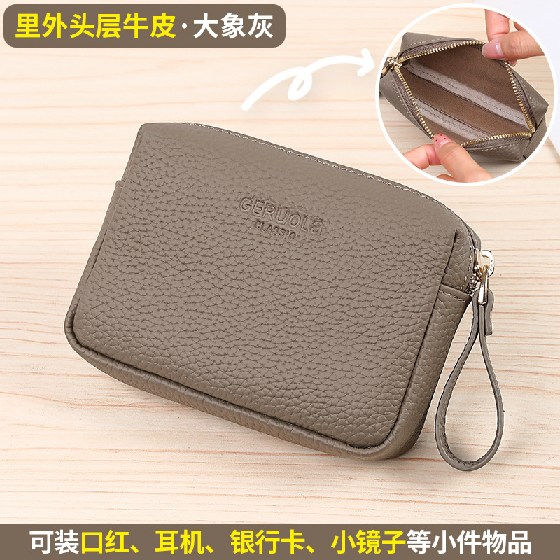 Cartera de cambio de lápiz labial de color sólido transfronterizo nueva bolsa de mano con cremallera corta de tarjeta bancaria bolsa de almacenamiento japonesa y coreana
