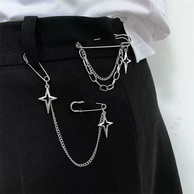 Trousers, brace, brooch, pin