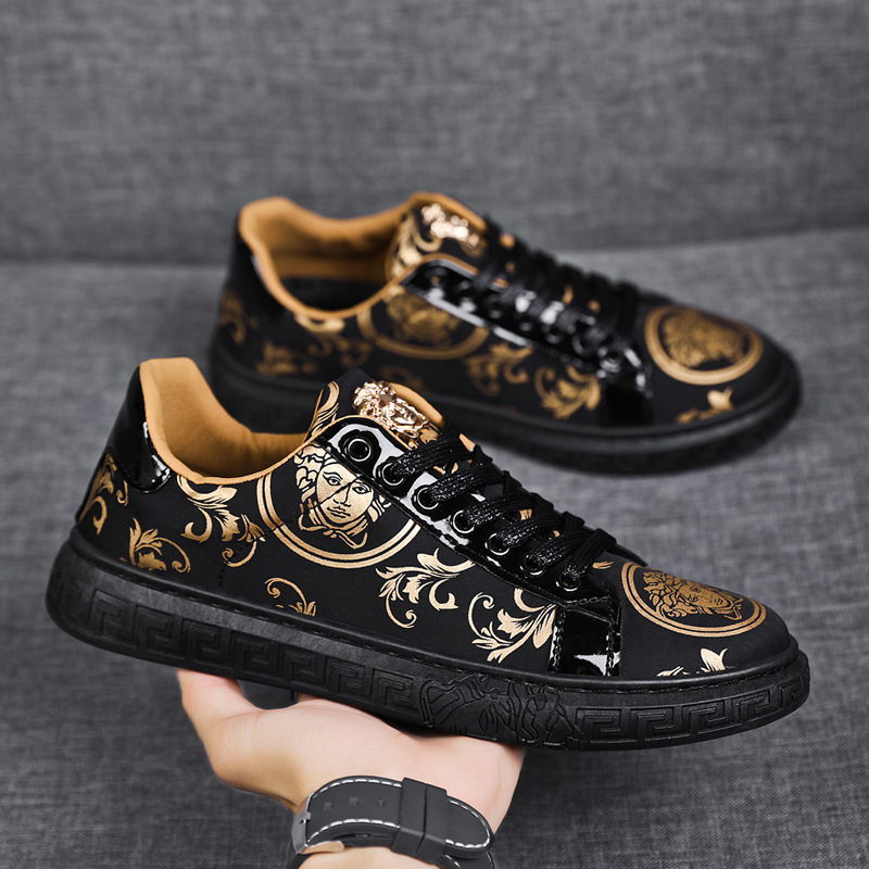 Fashion trend men's shoes, printed shoes...