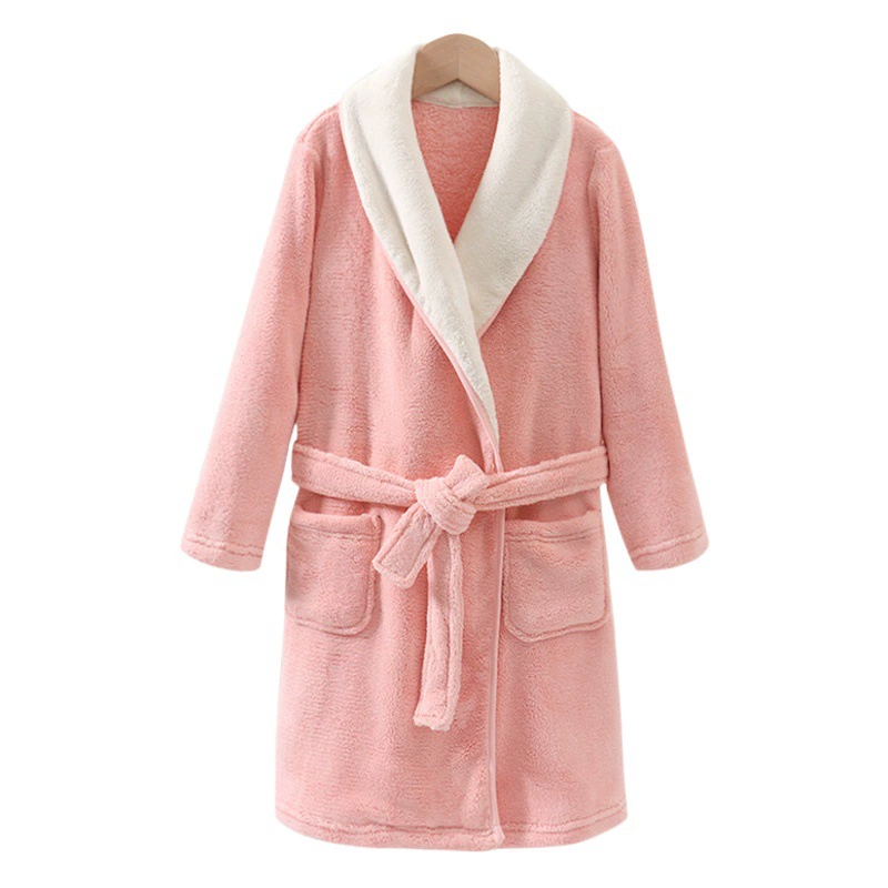 Новые детские фланелевые пижамы для мальчиков и девочек на осень и зиму. Утолщенные пижамы на флисовой подкладке и банные полотенца. Пижамы и халаты для родителей и детей.