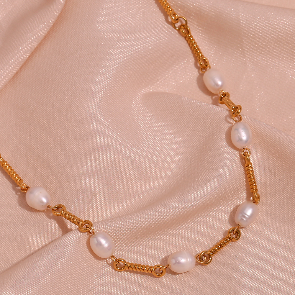 Fresh Water Pearl Stainless Steel Chain