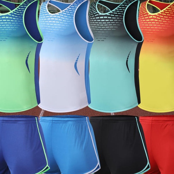 New Sports Students Track and Field Clothing suit Hurdle Sports Examination Competition Clothing Men's and Women's Training Clothing Marathon Running 906