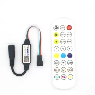 加工定制5V-24V幻彩流水灯带套装2.4G蓝牙幻彩控制器24键遥控器