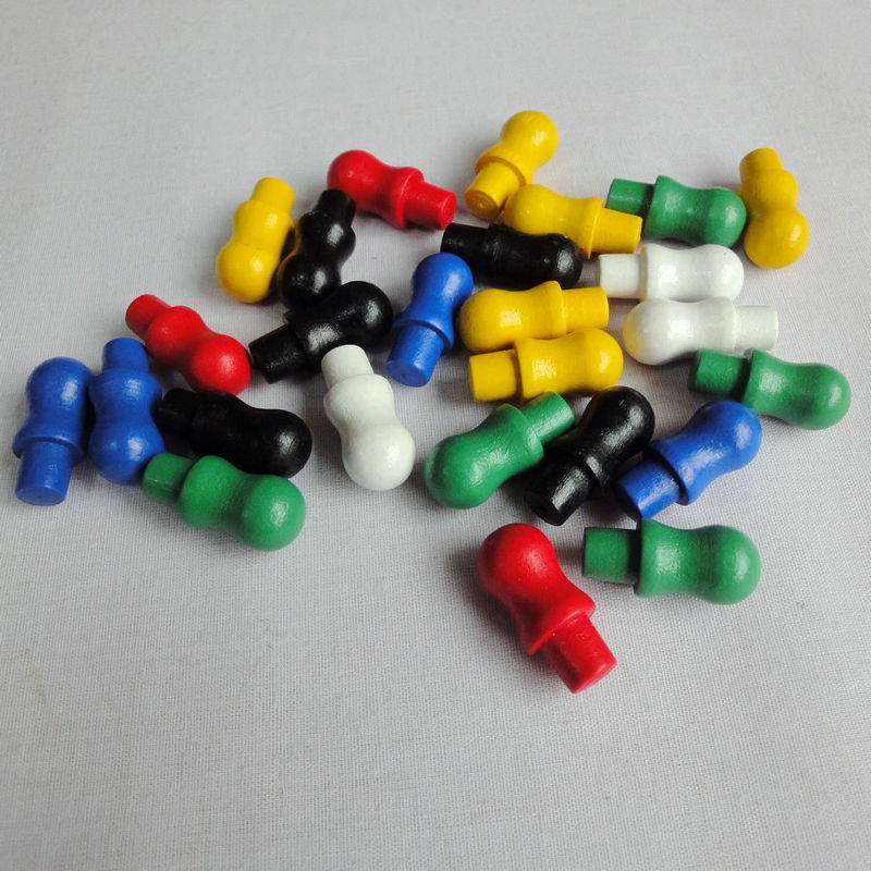 木制中国跳棋游戏套装天然木棋盘 6种颜色 60个木质弹珠 中国跳棋