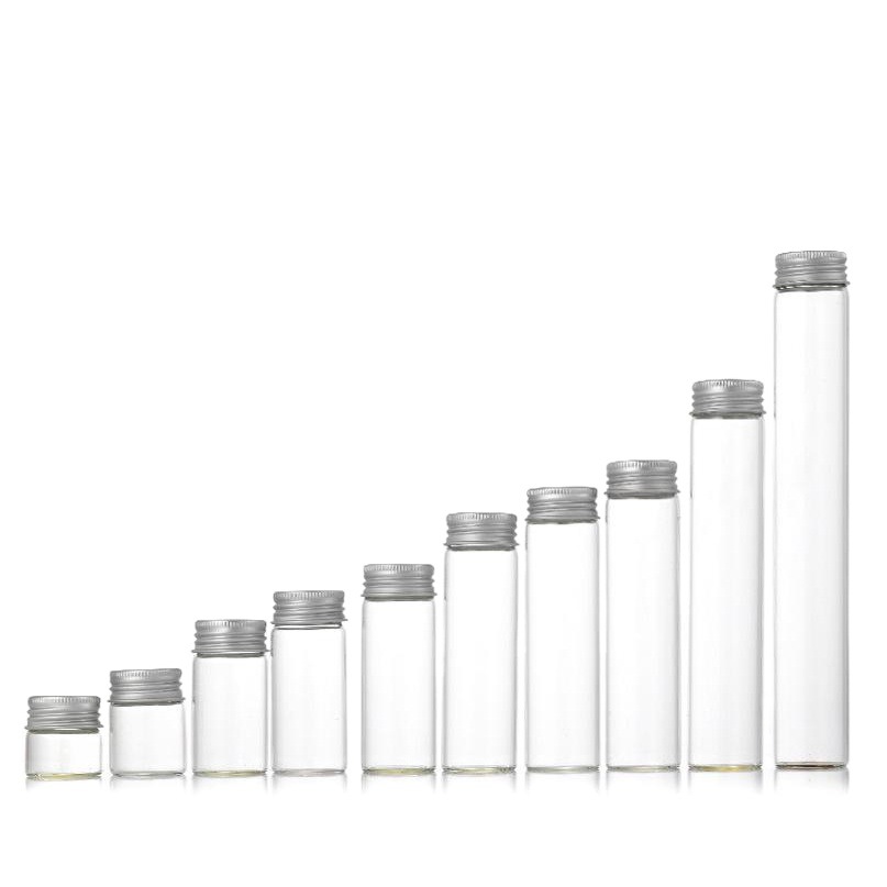 Tubo recto de tracción engrosada botella de vidrio transparente logotipo imprimible 10ml 50ml subbotella 110ml de reactivo