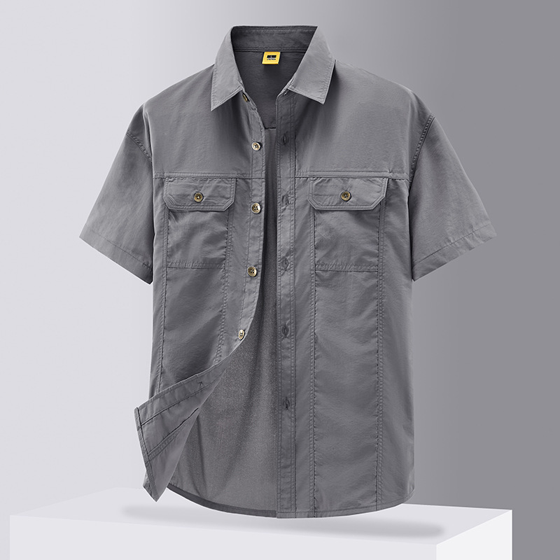 7713 # Quick-Drying Ultra-Light Breathable Short-Sleeved Shirt 2025 Summer New Thin Workwear Outdoor Men's Casual Shirt 7713 # Quick-Drying Ultra-Light Breathable Short-Sleeved Shirt 2025 Summer New Thin Workwear Outdoor Men's Casual Shirt
