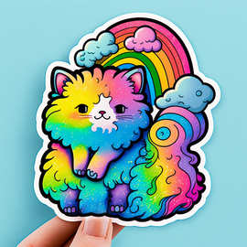 趣味贴纸可爱卡通猫