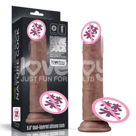lovetoy外贸假阳具女用青筋双层硅胶性用品假阴茎女自慰LV411047