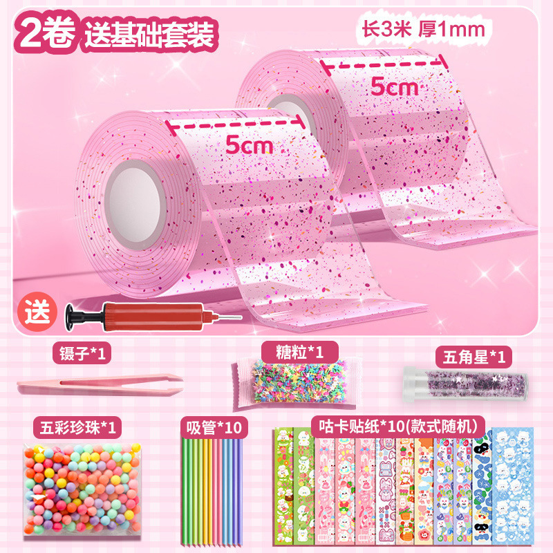 Nano pegamento de cebollino soplando burbujas, pellizcando, diy, nano cinta hecha a mano para descomprimir nano pegamento de 3 m cinta de doble cara al por mayor