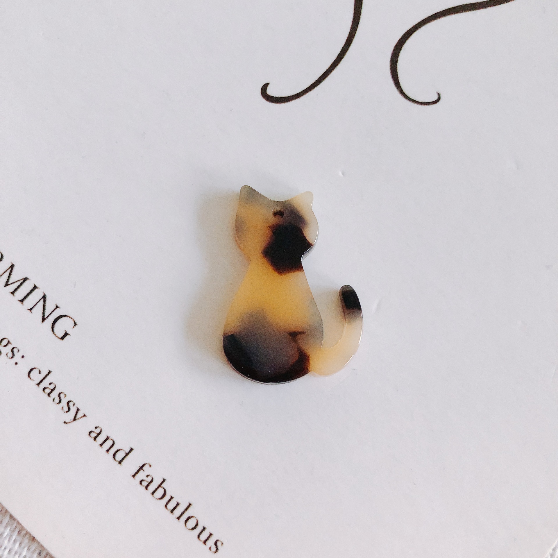 Diyアクセサリー子猫アクリル酢酸手作りアクセサリーイヤリングイヤリングイヤリングペンダントペンダントアクセサリー