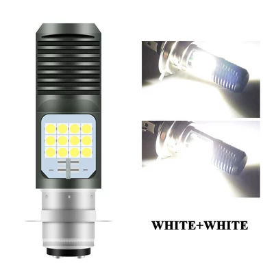 and Low Beam, Motorcycle headlights, headlights - p15d-white-white-1-piece