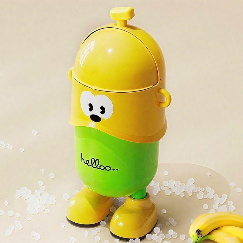 Basura de dibujos animados de gran capacidad lindo basura casera sala de estar cocina dormitorio sin doblarse creativo canasta de papel de alta calidad