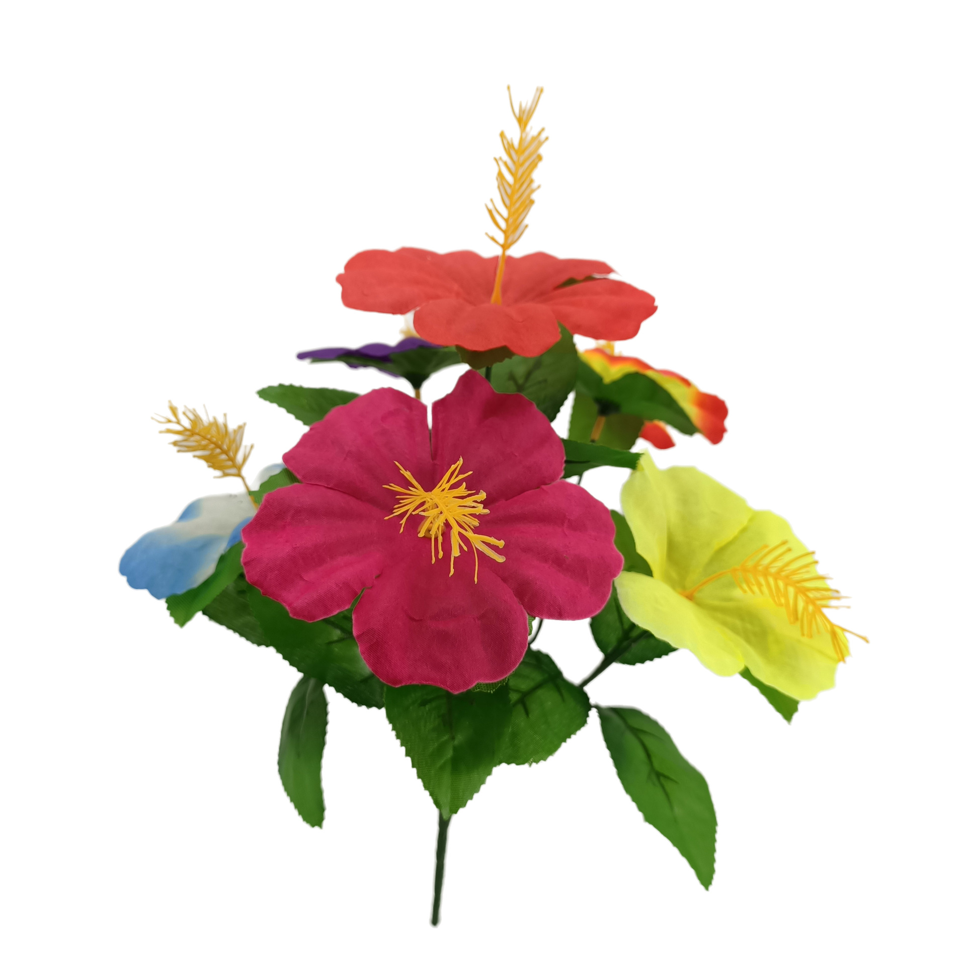 跨境热卖仿真 5头7头木槿花束 假花装饰客厅家居摆设厂家批发