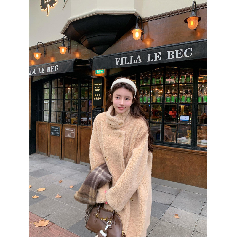 Reversible 100% Sheep Wool Long Fur Coat 2026 Autumn and Winter New Style Shearling Coat