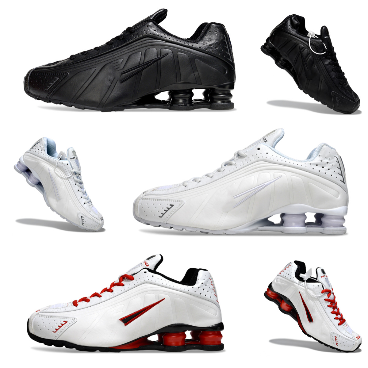 Putian's New Shoxr4 Air Column Men's Spring Cushioning Running Shoes Increased Casual Breathable Export Large Size Sports Shoes