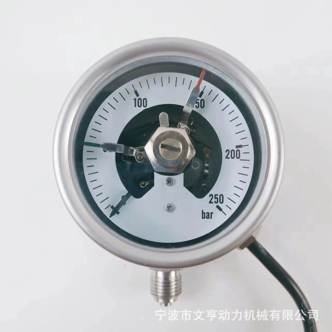 Регулируемый электрический контактный манометр с матовым корпусом, класс точности 1.6, прямые продажи от Wenheng Power, высокая точность.