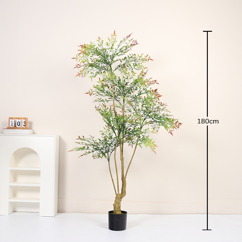 Simulación de bambú Nantian Simulación de decoración de plantas verdes Hogar Interior Sala de estar Decoración Planta de simulación de bambú falso en maceta