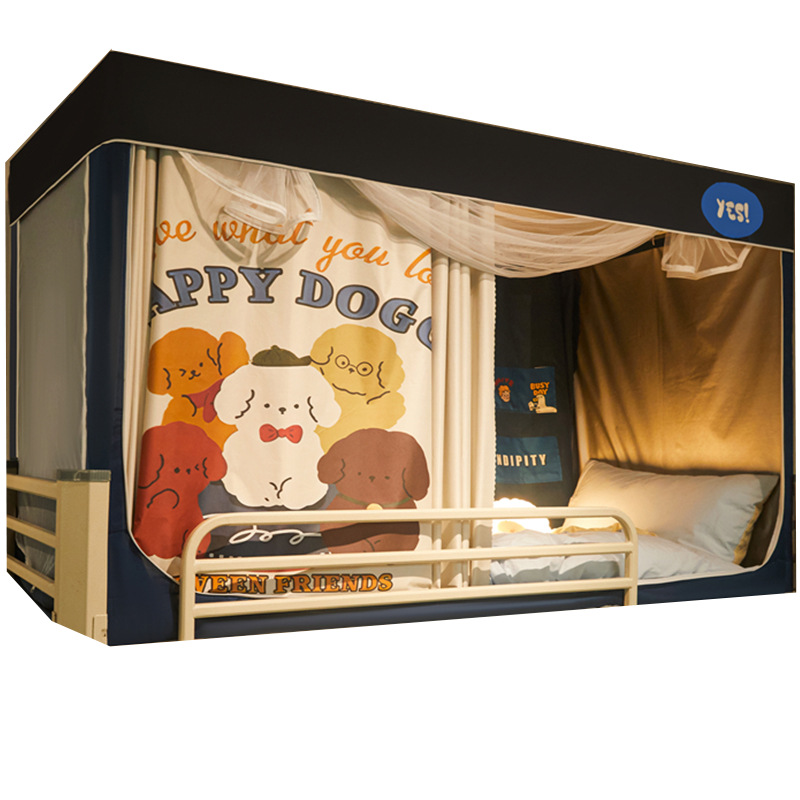 Fuerte sombreado, cortinas especiales con todo incluido para dormitorios de estudiantes universitarios, mosquiteras, cortinas de cama, literas superiores e inferiores integradas en dormitorios, instalación gratuita