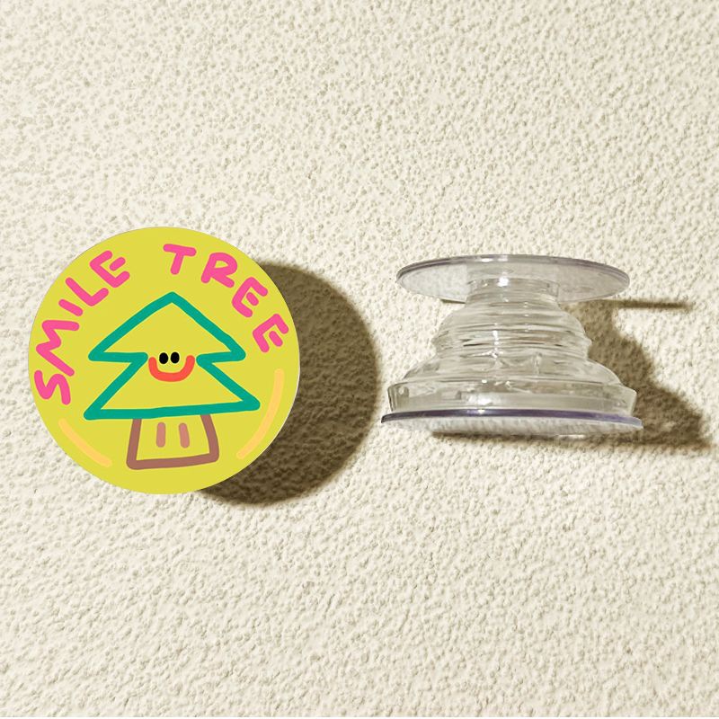 Elefante de dibujos animados circular creativo para el soporte de airbag de teléfono móvil pegado rotativo 360 retráctil perezoso persiguiendo el drama de escritorio