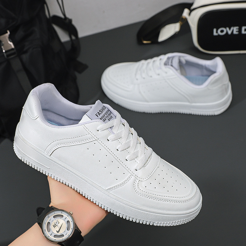 Men's Shoes Cheap School Performance Shoes 2024 Spring and Autumn New Male and Female Primary School Students White Sports Shoes White Shoes