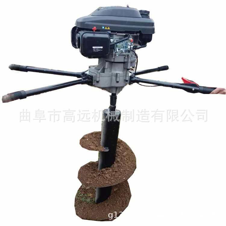 种树栽树打坑机  硬土质螺旋打洞机  手推汽油挖坑机
