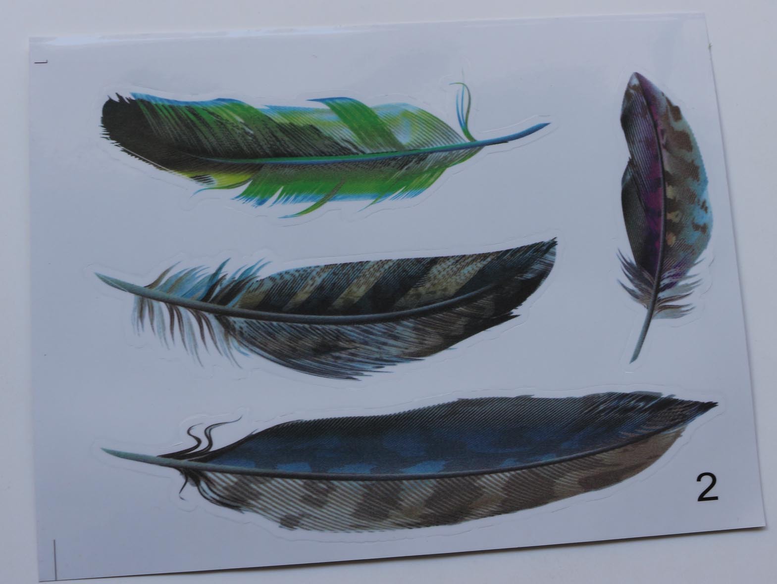 Fábrica al por mayor pluma coche pegatinas coche DIY personalidad pluma pegatinas rasguño decorativo coche pegatinas