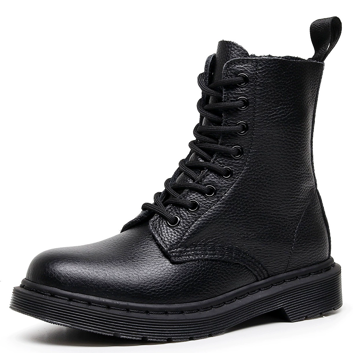 Leather trend low boots English style, genuine leather