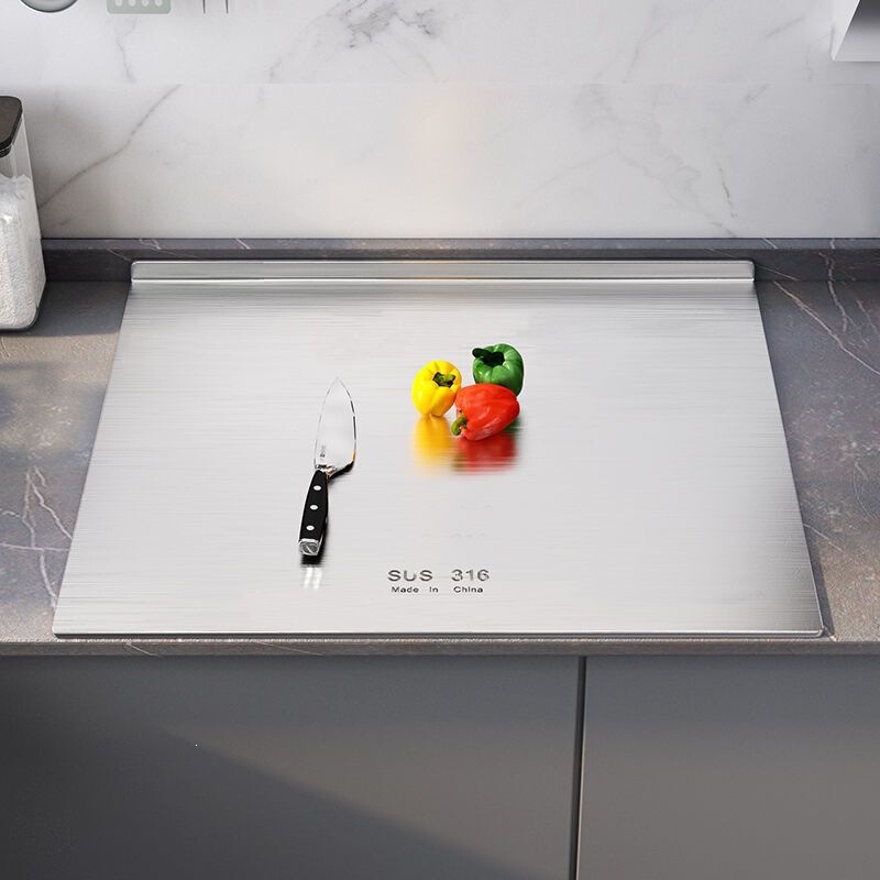 316 stainless steel cutting board and chopping board for kitchen use, thickened, double-sided, extra-large kneading board 316 stainless steel cutting board and chopping board for kitchen use, thickened, double-sided, extra-large kneading board