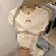 Fresh Style Bow Embroidered Thin Knitted Short-sleeved T-shirt Women's 2025 Summer New Backless Shirt Top Trendy
