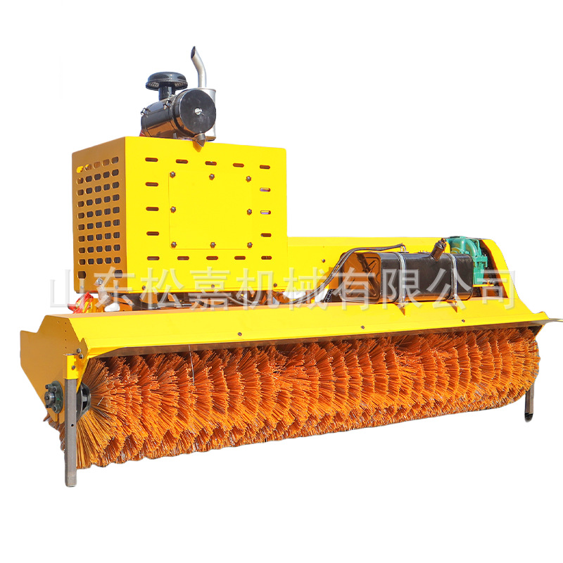 sanitario medioambiental con cepillo rodante de nieve de eliminación de nieve auto-energía de barrido de nieve de la carretera delantera cepillo rodante de nieve montado en el vehículo