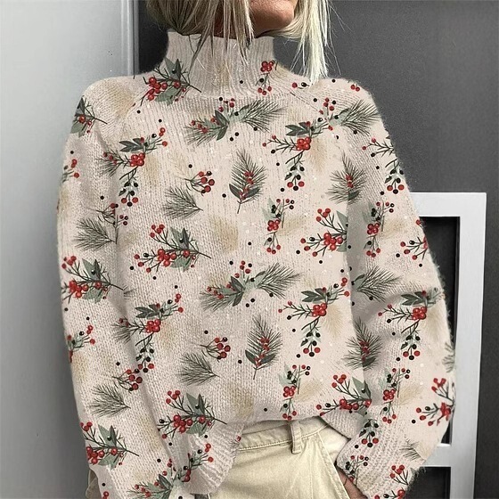 Cross-border Amazon new printed casual cape-style cardigan sweater