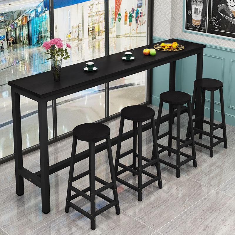 Wall-Mounted Bar Table Balcony Home Narrow Edge Long Table Milk Tea Shop Wall-Mounted Narrow Shelf Table and Chair Slender Strip