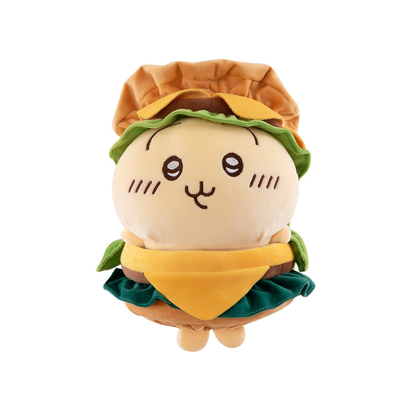 クリエイティブな新しいちいかわビッグマックバーガー Usachi ぬいぐるみ日本製睡眠抱き人形|undefined