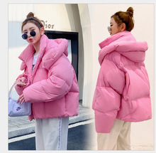 2023冬新款韓版蓬蓬連帽面包短小棉服女加厚寬松小個子短款外套