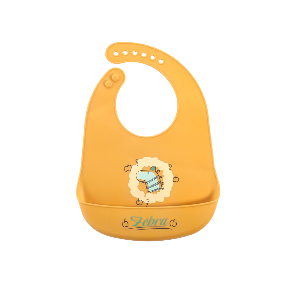 흙빛 얼룩말 플랫 턱받이