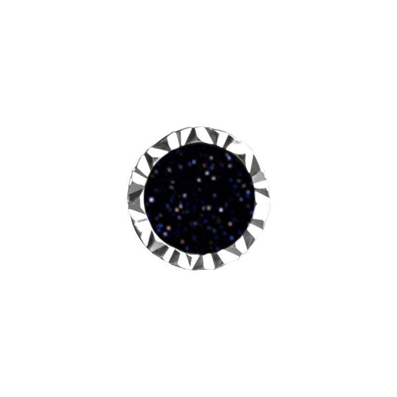 X070-B (Blue sand stud earrings) pair