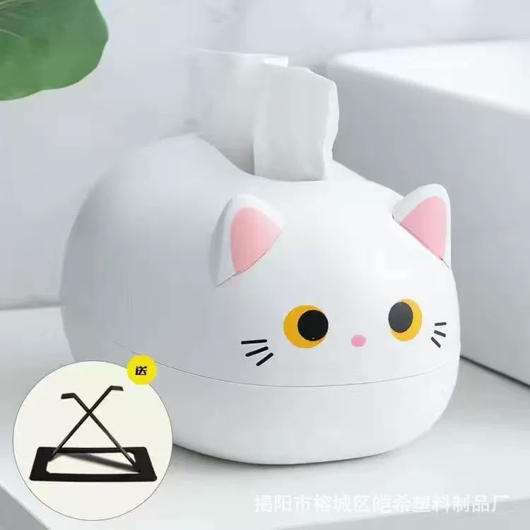 Игрушечная коробка для салфеток в виде Cartoon Cat, креативная многофункциональная декоративная вещь для дома и кафе, 25,5×13×9 см