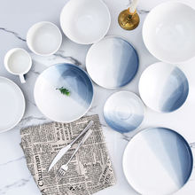 菜盤陶瓷微瑕疵北歐創意碗套裝家用禮品碗盤西餐牛排套裝杯碟套裝