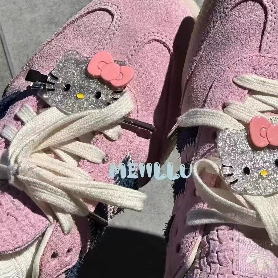 Зажим для волос (Hello Kitty) бантик с блестящей лицевой стороной, акцент 2 карат, упаковка