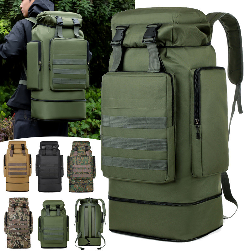 Cross-Border Multifunctional Waterproof Backpack Hiking Outdoor Bag Camping Mountaineering Bag Large Capacity Travel Backpack Wholesale