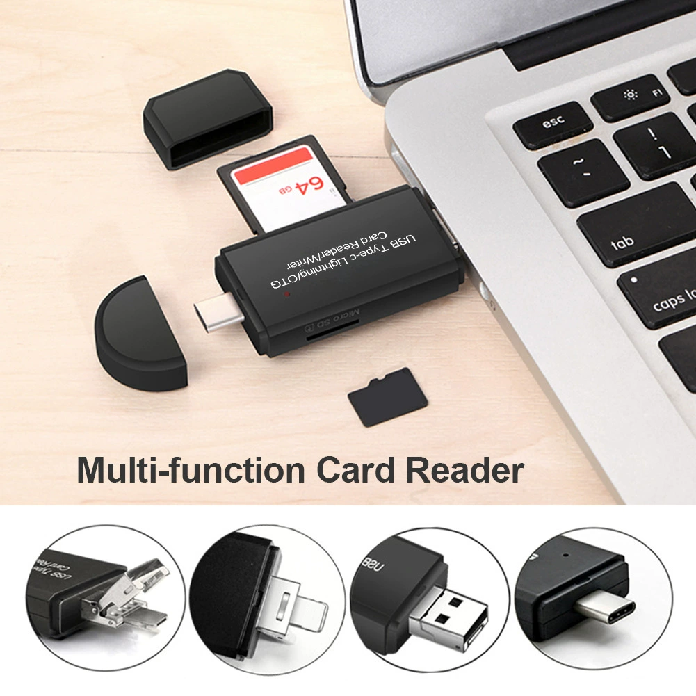 HCZ05 подходит для Apple/Android/ПК универсальный кардридер SD/TF USB3.0/Type-C/Micro