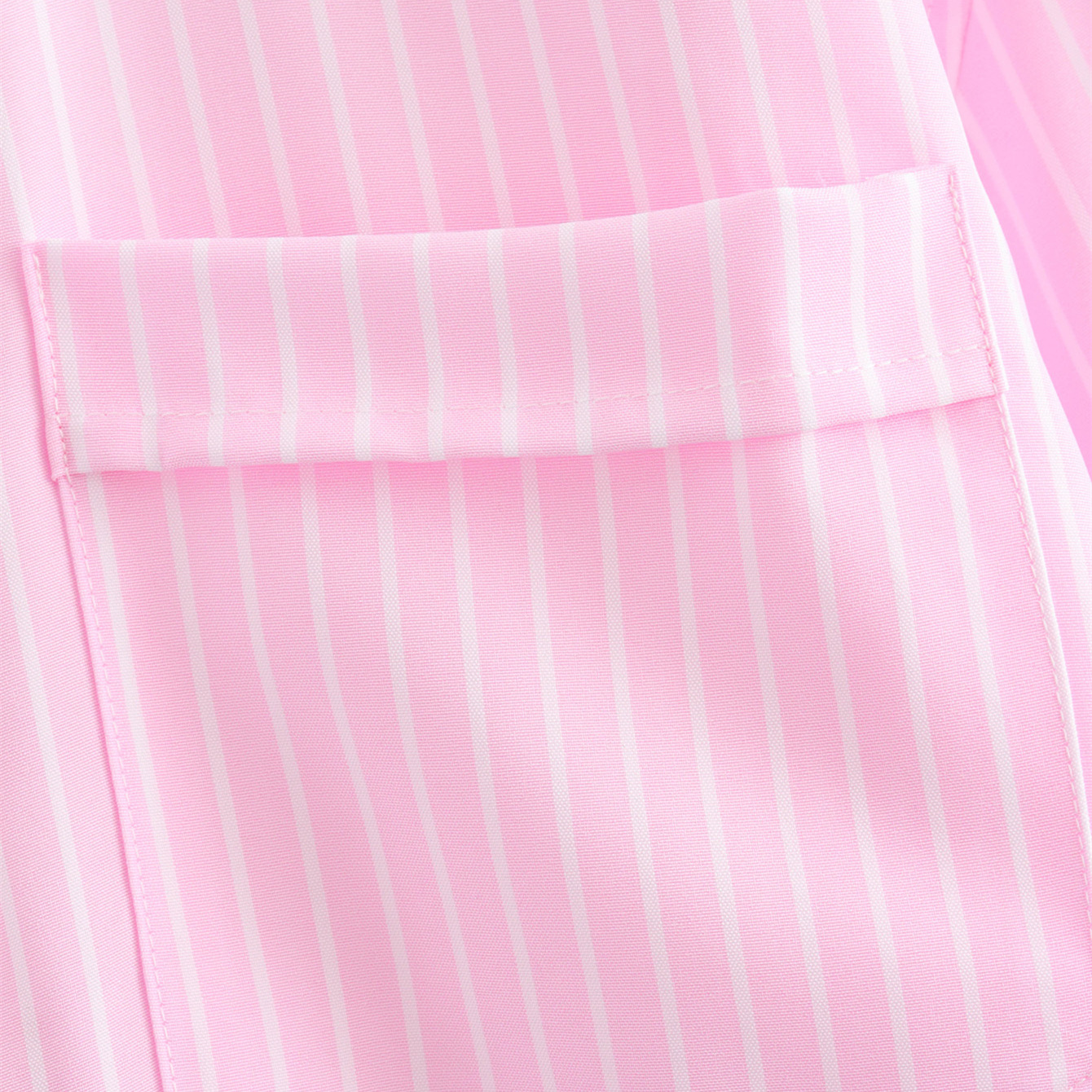 Women's Casual Loose Fit Stripe Shirt With Pocket, Long Sleeve Polo Collar Blouse, Comfortable Breathable Tops For Spring Summer_ecoleips.com