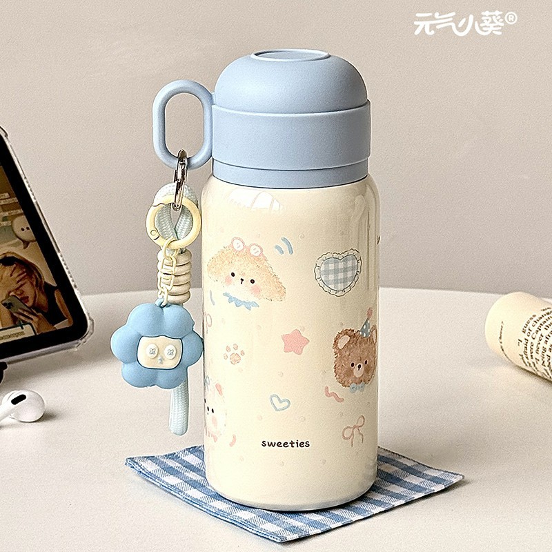 Student Cute Thermos Cup 2025 New High-Looking Girl 316 Stainless Steel Portable Niche Three-Drink Cup