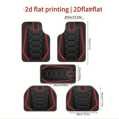 Entryway Door Mats, Non-Slip Floor | Avtomobil döşəmə paspasları - red-2574a-five-piece-set-2535kg-pieces-2224kg-pieces2550