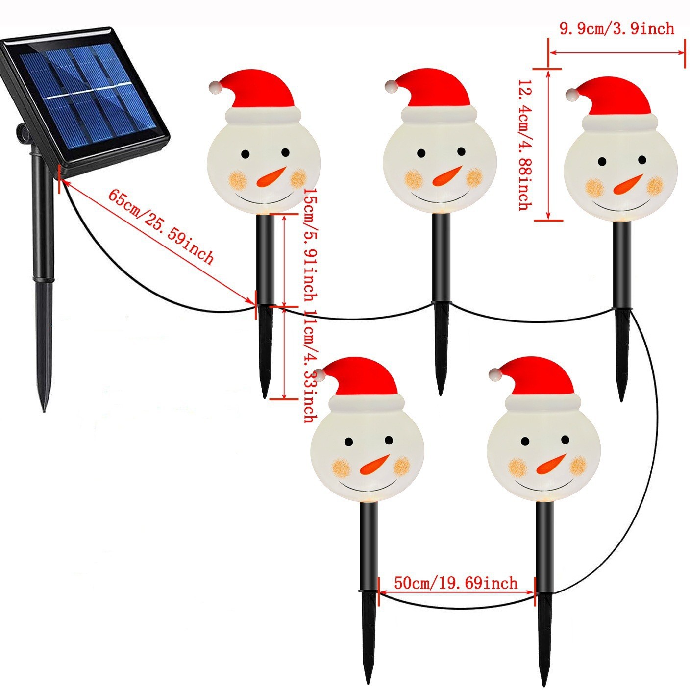 Santa Claus transfronterizo iluminación de césped al aire libre luz de jardín LED de Navidad luz solar luz de césped image 18