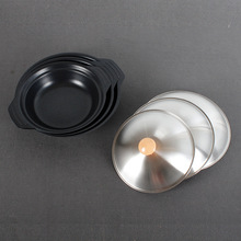 港式双耳不粘煲仔锅黄焖鸡煲仔饭啫啫煲铁拌饭锅家用平底小铁煲