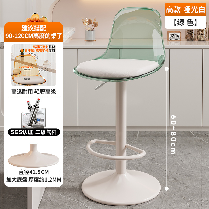 Green transparent white base large white plate