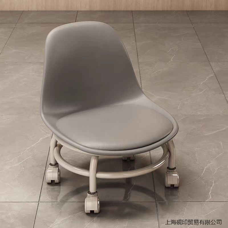 Small Stool with Wheels, Beautiful Seam Roller Skating Low Stool, Baby Toddler Swivel Chair, Mobile Small Stool, Universal Wheel Stool