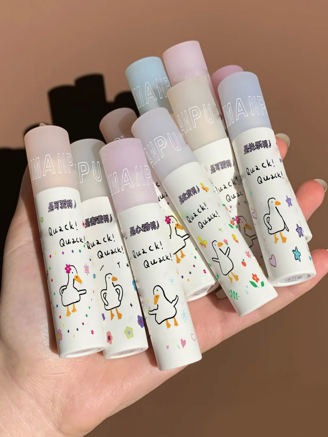 鸭鸭慕斯唇泥唇釉哑光丝绒口红学生平价素颜显白可爱鸭心动鸭平价